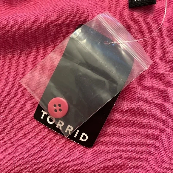 Torrid Pink Mini Rayon Slub Pintuck Neck Skater Dress Size 2X (18-20) NWT - Picture 12 of 14